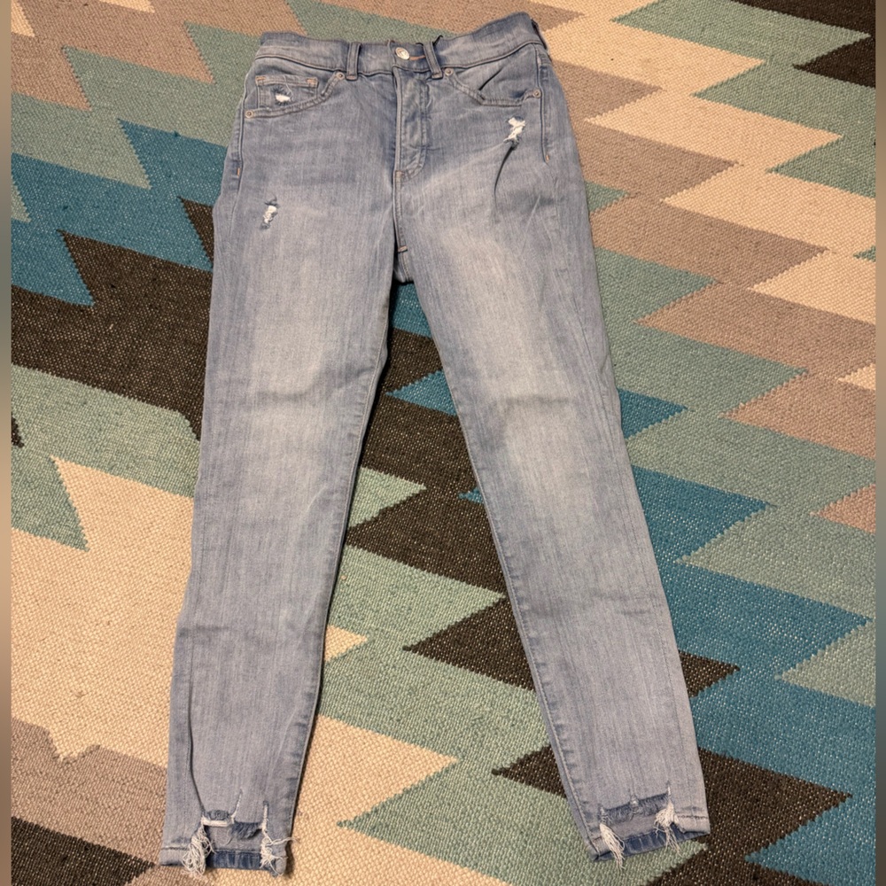 Express 0 Short High Rise Skinny Jeans